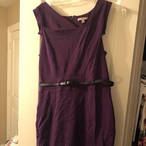 Purple belted Dress